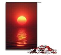 Puzzle da 1000 pezzi Blood of The Setting Sun regali per adulti lista dei desideri di Natale con Babbo Natale per adolescenti dai 14 anni in su 1000 pezzi (38x26 cm)