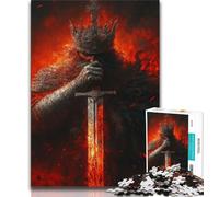 Puzzle da 1000 pezzi Blood Red Knight per adolescenti, aiuta il cervello ad allenarsi, giocattoli avvincenti per coltivare la pazienza, gioco di sfida unico (50x75cm)