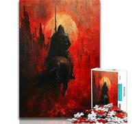 Puzzle da 1000 pezzi "Blood Red Knight" per adolescenti e adulti, per giochi educativi, giocattoli, decorazioni per la casa e regali unici (38x26cm)