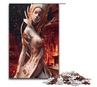 Puzzle da 1000 pezzi Blood Red Shadow regali per adulti lista dei desideri di Natale con Babbo Natale per adolescenti dai 14 anni in su 75x50cm