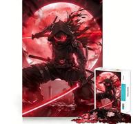 Puzzle da 1000 pezzi Bloodmoon Ninja Samurai Divertimento assicurato,stimolante per la mente,momento di relax,regalo di Natale 38x26cm