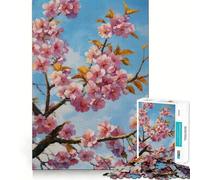 Puzzle da 1000 pezzi "Bloom in Cherry Blossom" Decorazione a incastro perfetto,rompicapo,regalo,gioco rilassante,opera d'arte natalizia 38x52cm