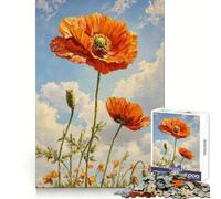 Puzzle da 1000 pezzi "Bloom in Poppy Teenagers" Esercizio mentale, calma e relax, incastro perfetto, bel regalo (38x52cm)
