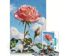 Puzzle da 1000 pezzi "Bloom in Rose" con incisioni precise,gioco stimolante per la mente,facile da giocare,regalo di compleanno ideale per chi ama pensare 38x26cm