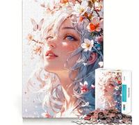 Puzzle da 1000 pezzi Blossom Serenity︰ Ritratto etereo della natura e della grazia Taglio impeccabile Divertente,gioco rompicapo cognitivo,gioco per il tempo libero,regalo artistico di Natale 50x75cm