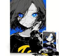 Puzzle da 1000 pezzi Blue Eye Glow per adolescenti, stimolante per l'intelletto, divertente e rilassante, con bordi precisi, ideale come regalo di compleanno (38x26cm)