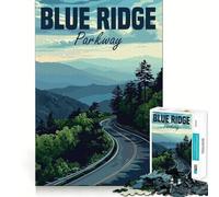 Puzzle da 1000 pezzi Blue Ridge Parkway Divertimento assicurato,stimola la mente,momento di relax,regalo di Natale 38x52cm