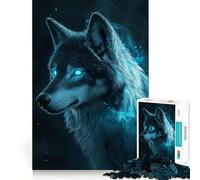 Puzzle da 1000 pezzi Blue Wolf Mystique Perfect Edge Play,gioco di allenamento mentale,divertimento a gioco lento,regalo di compleanno 50x75cm