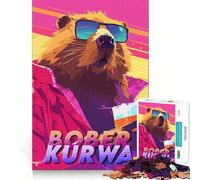 Puzzle da 1000 pezzi Bober Kurwa s Retro Flawless Cut Divertente,gioco rompicapo cognitivo,gioco per il tempo libero,regalo artistico di Natale 50x75cm