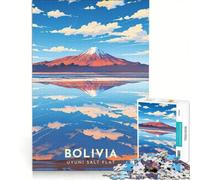 Puzzle da 1000 pezzi Bolivia, Salar de Uyuni, poster di viaggio, giocattolo fai da te, sfida difficile, con pezzi completamente ad incastro di forma casuale 50x75cm