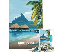 Puzzle da 1000 pezzi Bora Bora Paradiso Tropicale Gioco educativo per giochi di sfida Giocattolo fantastico Regalo e giocattolo per passare il tempo durante le vacanze (Dimensioni 38x26cm)