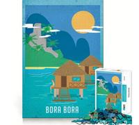 Puzzle da 1000 pezzi Bora Bora Sharp Joint Play,gioco divertente per allenare la mente,gioco rilassante,decorazione natalizia da parete 38x26cm