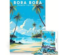 Puzzle da 1000 pezzi Bora Bora Travel per adolescenti, divertimento intellettuale, evasione consapevole, bordi precisi, regalo di compleanno (38x26cm)