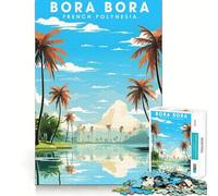 Puzzle da 1000 pezzi Bora Bora Travel,ritagli precisi,gioco di logica,regalo divertente,facile da giocare,regalo di compleanno 50x75cm