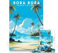 Puzzle da 1000 pezzi Bora Bora Travel Sharp Joint Play,gioco divertente per allenare la mente,gioco rilassante,decorazione natalizia da parete 50x75cm