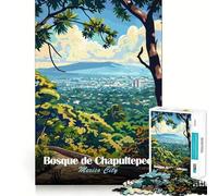 Puzzle da 1000 pezzi Bosco di Chapultepec,Città del Messico,taglio perfetto,divertente,intelligente,attività di gioco,accogliente,divertente,compleanno,gioco artistico (38x52cm)