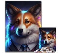 Puzzle da 1000 pezzi Boss Corgi, puzzle impegnativi perfetti per adolescenti e collezionisti, ideale come decorazione per la casa e regalo da viaggio 26X38CM/10,23x14,96 pollici
