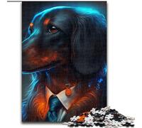 Puzzle da 1000 pezzi Boss Doberman in legno, gioco interattivo per famiglie, adatto a partire dai 14 anni, 50x75cm, Natale o compleanni