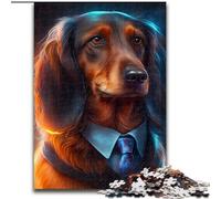 Puzzle da 1000 pezzi Boss Doberman in legno, regalo perfetto per genitori, amanti e amici - età 14+ 50x75cm, idea regalo di compleanno, gioco rompicapo impegnativo