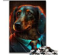 Puzzle da 1000 pezzi, Boss Doberman, puzzle per adulti, gioco educativo e divertente per interni, decorazione per la casa (dimensioni 50x75cm)