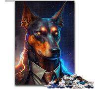 Puzzle da 1000 pezzi, Boss Doberman, puzzle per adulti, gioco rompicapo per adolescenti, regalo perfetto per le feste, dimensioni: 38x26cm