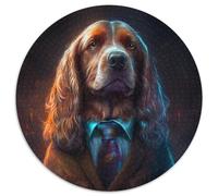 Puzzle da 1000 pezzi Boss Dog in cartone per adulti, perfetto per decorazioni per la casa, compleanni, feste e regali, 67,5x67,5 cm