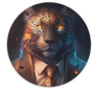 Puzzle da 1000 pezzi Boss Leopard, puzzle difficili per adulti, serata di giochi in famiglia, arredamento per la casa e regalo per allenare il cervello, 67,5x67,5 cm