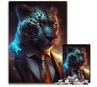 Puzzle da 1000 pezzi Boss Leopard, puzzle impegnativo perfetto per adolescenti e collezionisti, ideale come decorazione per la casa e regalo da viaggio 26X38CM/10,23x14,96 pollici