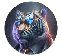 Puzzle da 1000 pezzi Boss Tiger in Suit per adulti, attività di unione familiare, regalo per la casa, gioco di ruolo per famiglie (67,5x67,5cm)