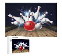 Puzzle Da 1000 Pezzi Bowling Per Adulti Puzzles in Legno Giocattolo Educativo Antistress Dimensioni (75×50cm)