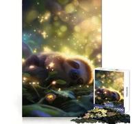 Puzzle da 1000 pezzi "Bradipo addormentato nella foresta incantata" per adulti, gioco di logica e antistress, taglio preciso, regalo perfetto 38x52cm