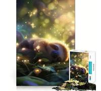 Puzzle da 1000 pezzi "Bradipo addormentato nella foresta incantata" per ragazzi, giocattolo intelligente per la casa, taglio preciso, regalo premuroso 50x75cm
