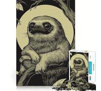 Puzzle da 1000 pezzi "Bradipo al chiaro di luna" per adolescenti, gioco cognitivo, divertimento lento, bordo premium, Babbo Natale, desiderio, scegli 50x75cm