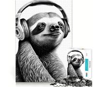 Puzzle da 1000 pezzi Bradipo Melodico Tranquillità per adulti, gioco di logica puro, divertimento rilassante, tagli netti, 38x26cm