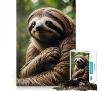 Puzzle da 1000 pezzi "Bradipo nella foresta" per adulti, gioco di puzzle rilassante e distensivo, decorazione murale 38x26cm