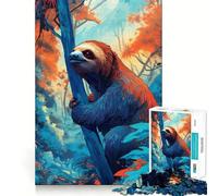 Puzzle da 1000 pezzi "Bradipo nella giungla" per ragazzi, gioco di logica e svago, bordi sottili, regalo speciale 50x75cm