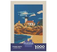Puzzle Da 1000 Pezzi Bretagne Coastal Landscape with Lighthouse Puzzle Per Adulti Gioco Rompicapo Vacanza A Casa Ammazzare Il Tempo Offerta Come Regalo Per Tutta La Famiglia 70x50cm/1000pcs