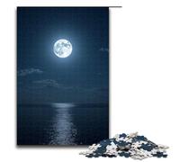 Puzzle da 1000 pezzi Bright Moon Over A Thousand Miles regali per adulti lista dei desideri di Natale con Babbo Natale per adolescenti dai 14 anni in su 1000 pezzi (75x50 cm)