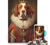 Puzzle da 1000 pezzi "Britannico Spaniel Il Re", gioco rompicapo, regalo di compleanno, con pezzi completamente ad incastro di forma casuale, 38x52cm
