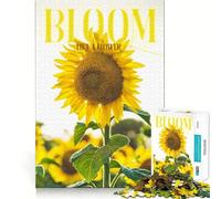 Puzzle da 1000 pezzi "Brown Like A Flower" con bordi sottili,gioco creativo,per il tempo libero,regalo di compleanno 38x52cm