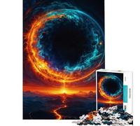 Puzzle da 1000 pezzi "Buco nero vulcanico nel cielo" gioco interattivo educativo regalo perfetto per il Secret Santa (dimensioni 38x26cm)