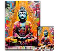 Puzzle da 1000 pezzi, Buddha colorato, puzzle impegnativo, attività divertente per la famiglia, sfida mentale, regalo perfetto per adolescenti, 26X38CM/10,23x14,96 pollici.