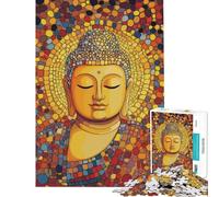 Puzzle da 1000 pezzi Buddha nei suoi pensieri Puzzle per adulti antistress per stimolare l'analisi e la logica ideale come regalo per tutta la famiglia (dimensioni 50x75cm)