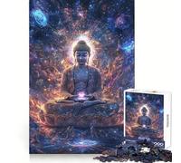 Puzzle da 1000 pezzi "Buddha nel cosmo" per adulti, stimolante per la mente, ideale per il relax e la consapevolezza Incastro preciso Regalo di Natale perfetto (50x75cm)