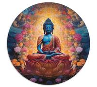 Puzzle da 1000 pezzi Buddha psichedelico, puzzle difficile per adulti, sviluppa la coordinazione occhio-mano, perfetto come regalo di compleanno (67,5x67,5 cm)