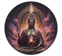 Puzzle da 1000 pezzi Buddha, puzzle rotondo da 1000 pezzi per adulti, gioco interattivo per famiglie, sfida mentale, giocattolo educativo (67,5x67,5cm)