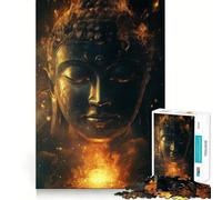 Puzzle da 1000 pezzi Buddha tra le fiamme Taglio perfetto Gioco di logica divertente Gioco gratuito Attività di compleanno (38x52cm)