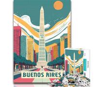 Puzzle da 1000 pezzi Buenos Aires Puzzle da 1000 pezzi per adulti e adolescenti, per gioco educativo, collezione di artisti di giocattoli, belle arti 26x38cm