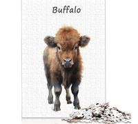 Puzzle da 1000 pezzi Buffalo Baby per adulti e puzzle in legno, gioco educativo per famiglie, 1000 pezzi (75x50 cm)