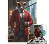 Puzzle da 1000 pezzi Bull Market Baron, giocattolo educativo, impegnativo da completare, compleanno e Natale, 38x52cm
